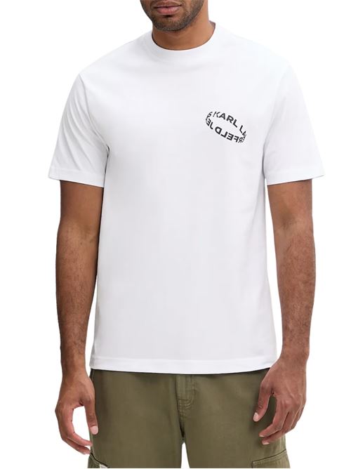 T-shirt bianca in cotone Karl Lagerfeld jeans | A3M17031100